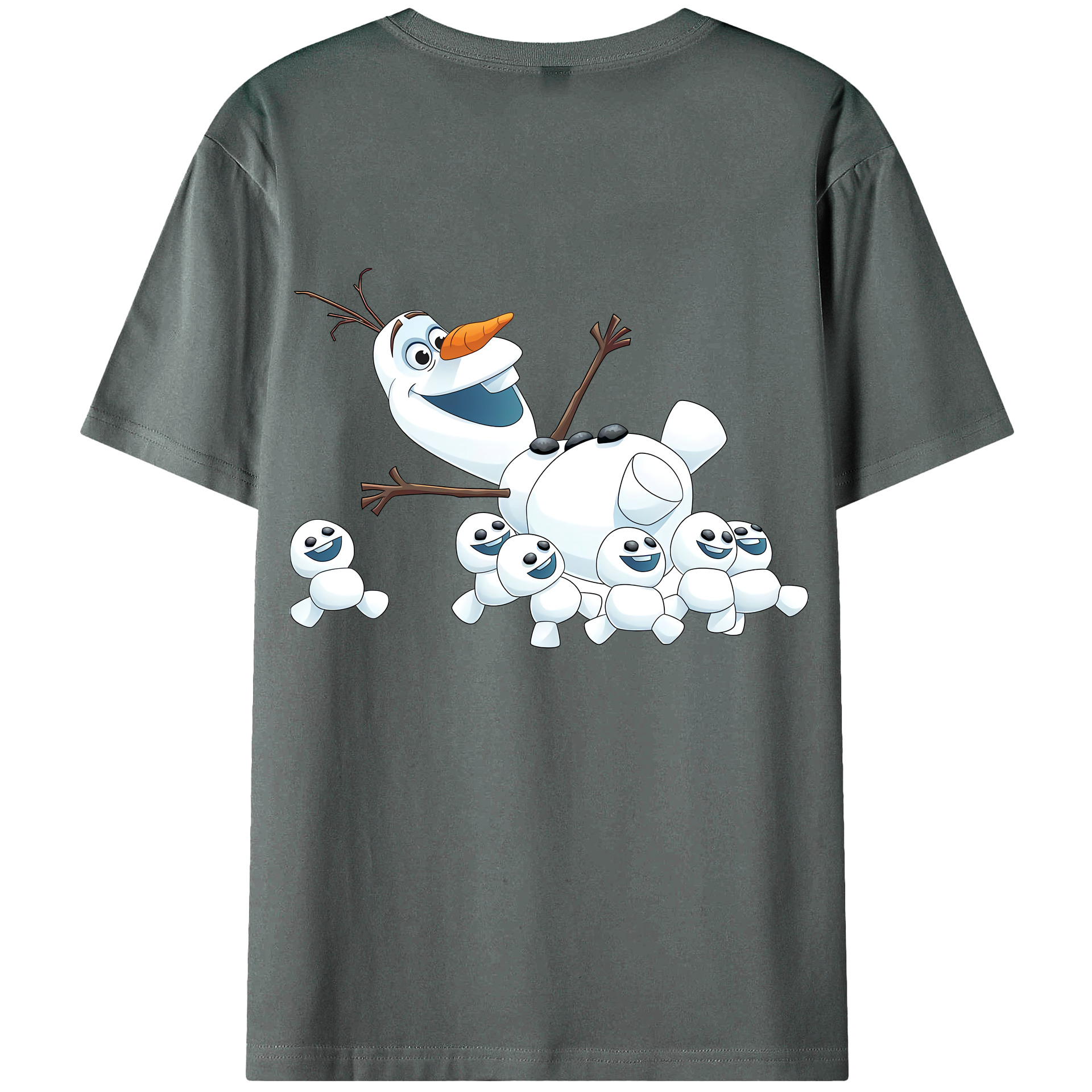 （画像用） アナと雪の女王 アンナ エルサ Frozen Anna Elsa 綿100％ メンズ半袖Tシャツ（バックプリント） 通気性
